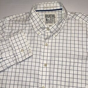 VTG RUEHL No.925 Mens XXL Button Down Shirt Oversized Y2K Rare oxford
